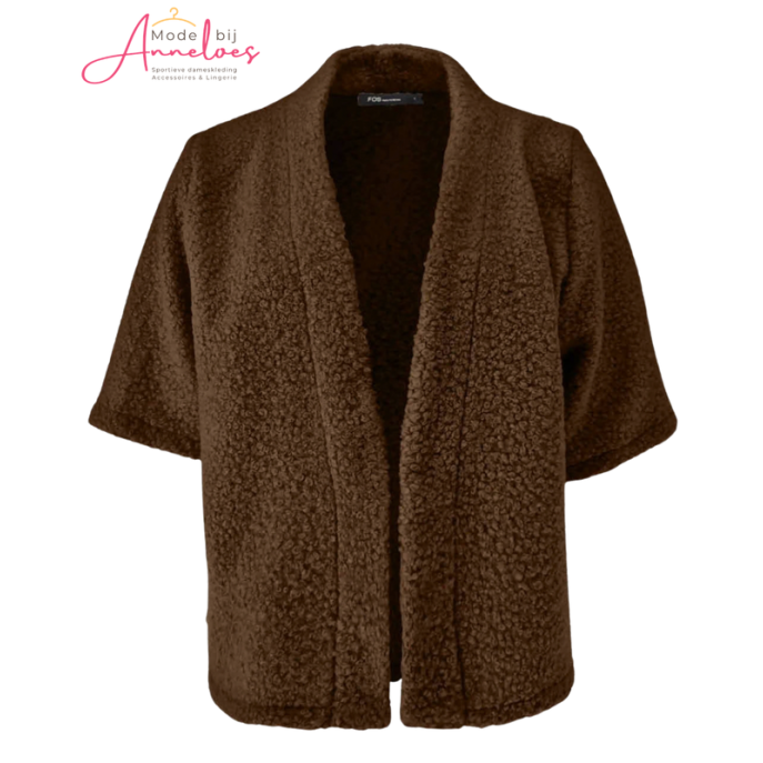 FOS Gilet Lia Teddy 7923 Bruin 